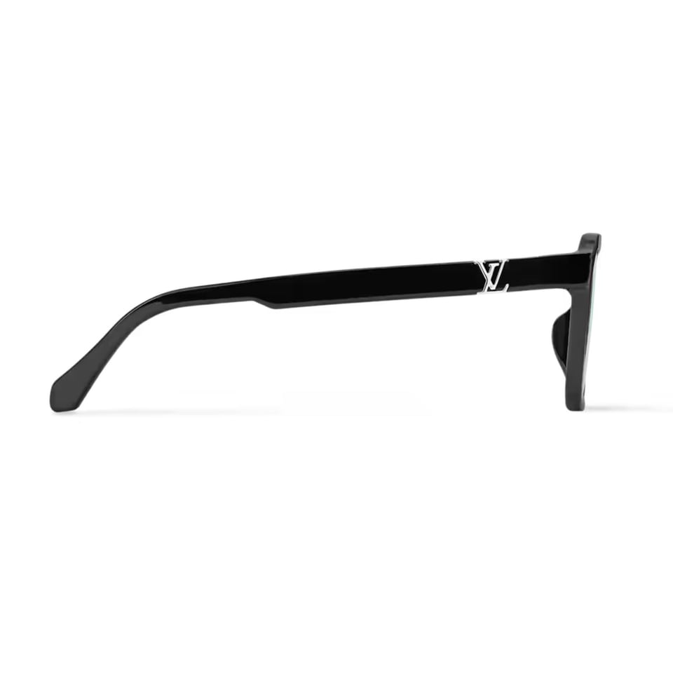 Louis Vuitton Hit Pilot Square-Shaped Sunglasses Black Z3118U view 4