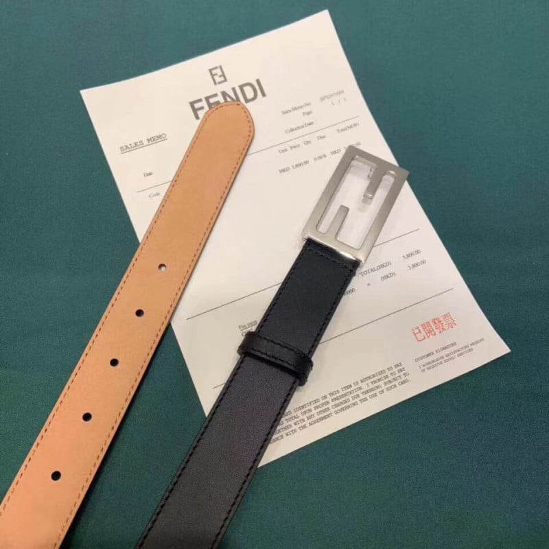 Fendi Baguette 30mm FF Buckle Belt 8C05311 Black view 6