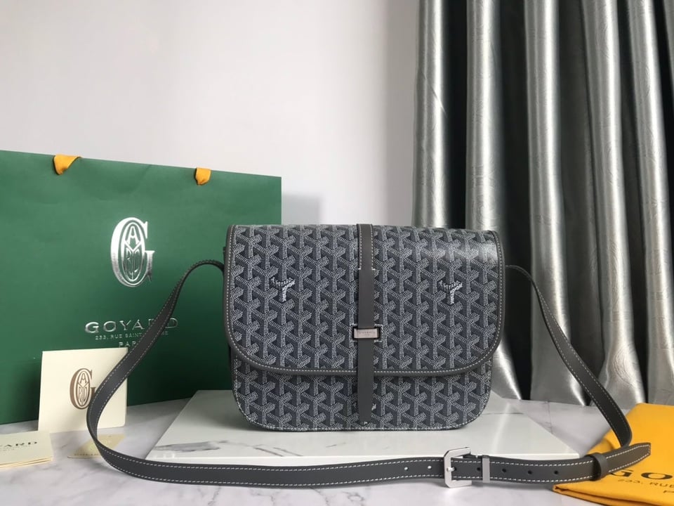 Goyard Belvedere Mm Bag 28Cm Grey Canvas view 3