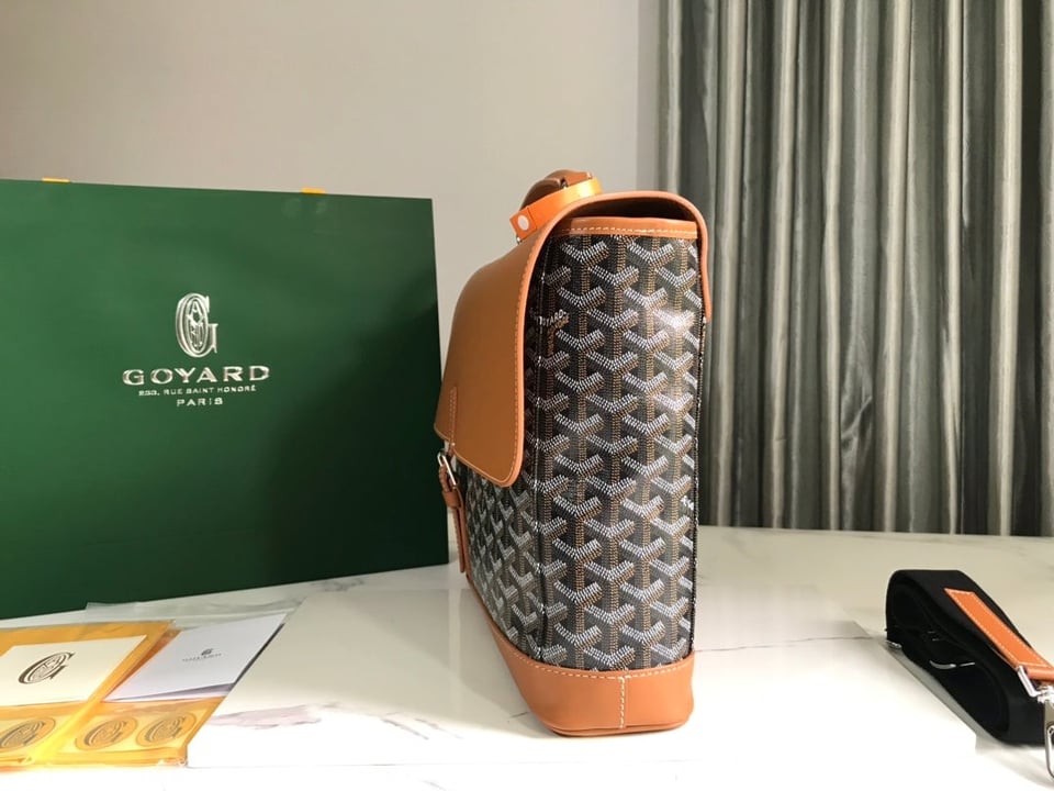 Goyard Citadin Bag 38Cm Black And Tan Canvas view 3