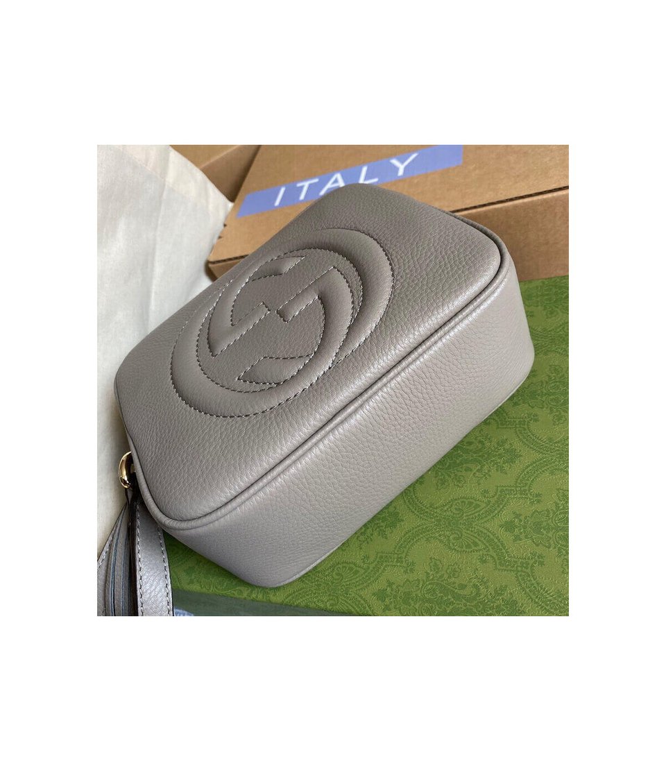 Gucci Soho Small Leather Disco Bag Grey view 6