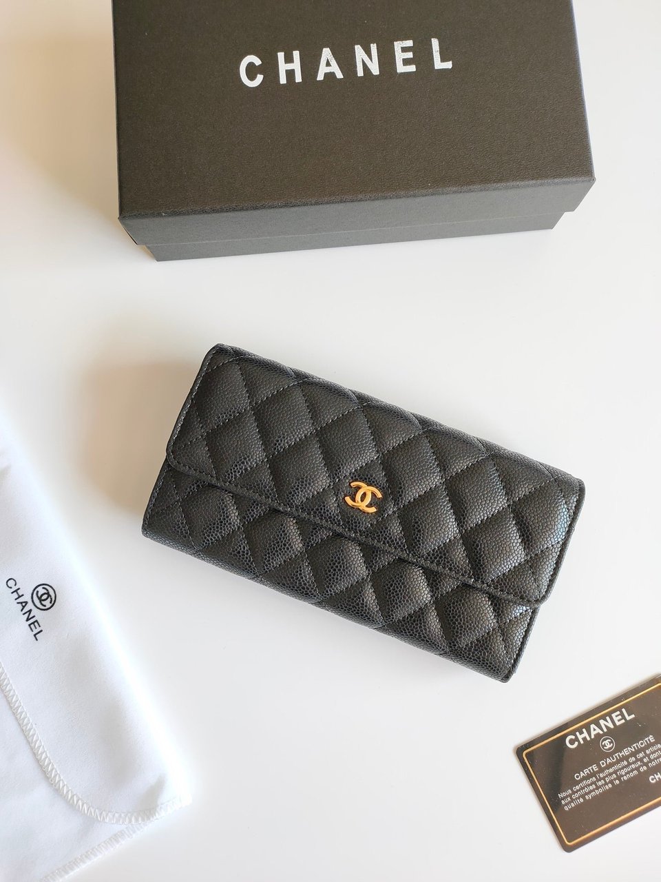 Chanel Classic Long Purse Caviar 19 Black Grained Calfskin view 3