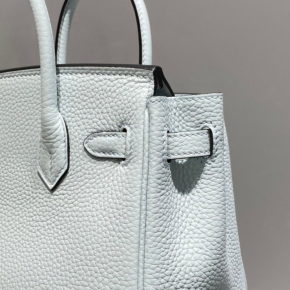 Hermes Birkin 20Cm Blue Pale Togo Leather Gold Hardware view 8