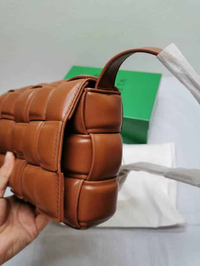 Bottega Veneta Padded Leather Bag Caramel 22Cm view 5