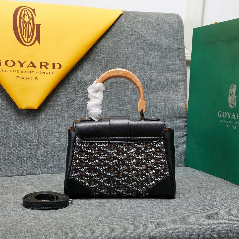 Goyard Saigon Souple Mini Bag Black Canvas 20cm view 4