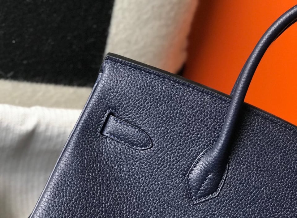 Hermes Birkin 35Cm Navy Togo Leather Gold Hardware view 8