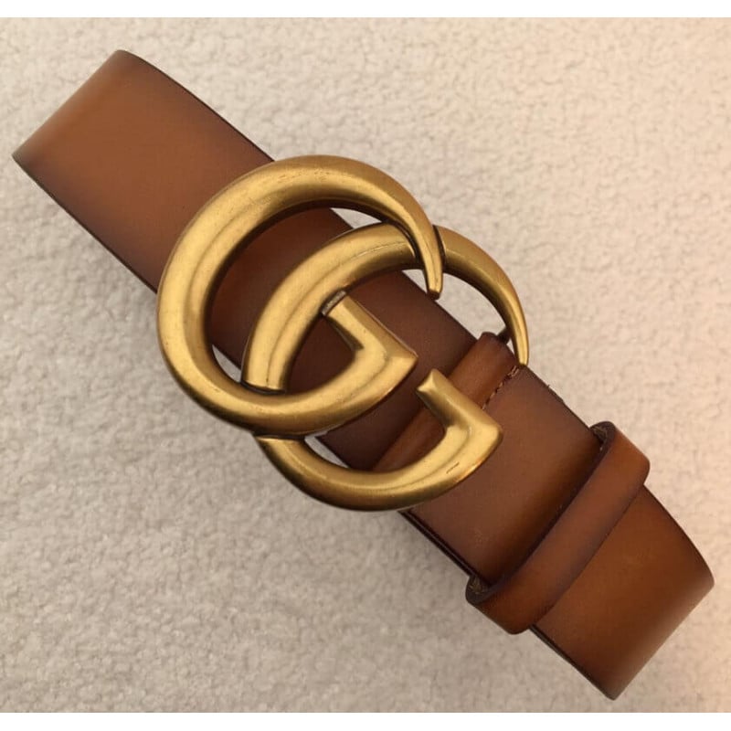 Gucci Leather Belt 40mm With Double G Brass Buckle 406831 view 4