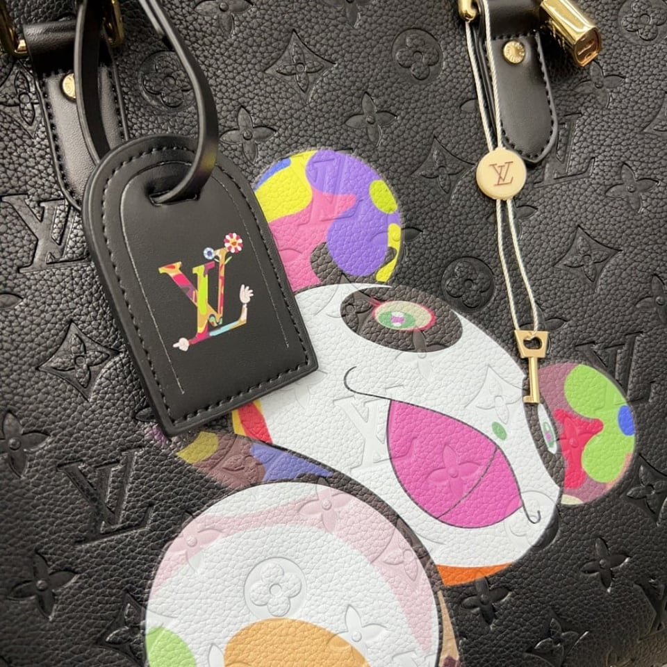 Louis Vuitton X Takashi Murakami Keepall Black 50Cm view 5