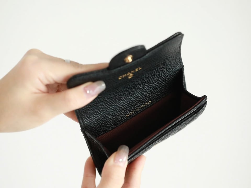 Chanel Flap Card Holder 11.3 Black Grained Calfskin Gold Icon view 7