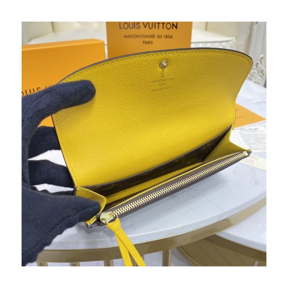Louis Vuitton Monogram Canvas Emilie Wallet Yellow view 8