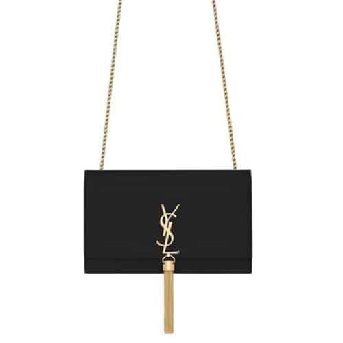 Saint Laurent Kate Medium Chain Bag With Tassel In Grain De Poudre Embossed Leather