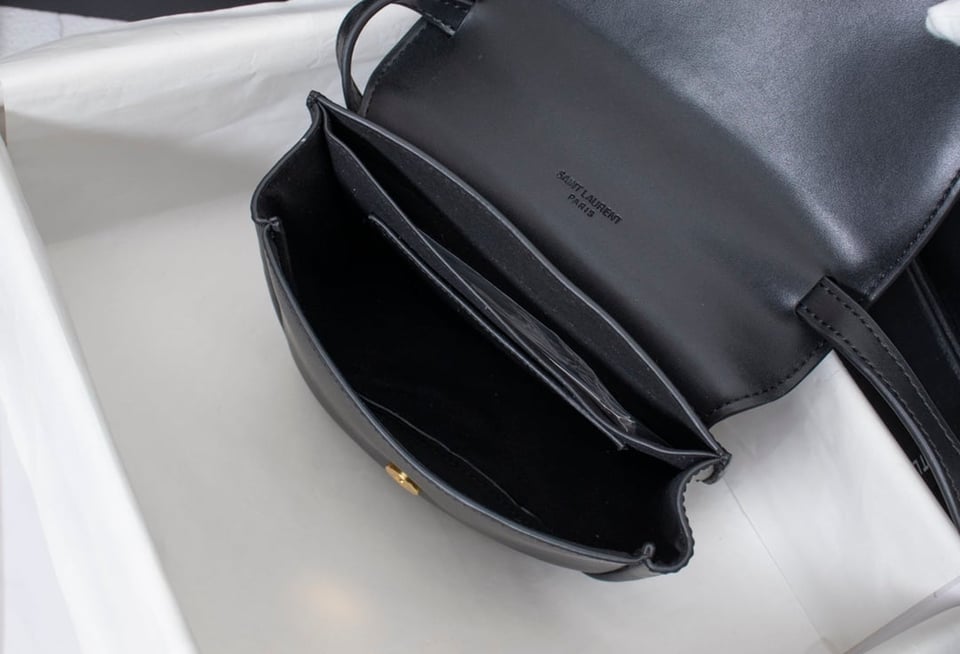 Saint Laurent Kaia Small Smooth Leather Black view 7