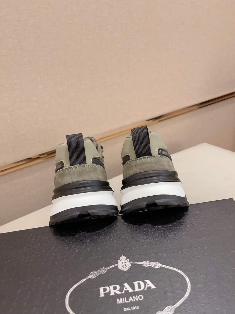 Prada Sport Sneakers Curved Line Green And Black view 8