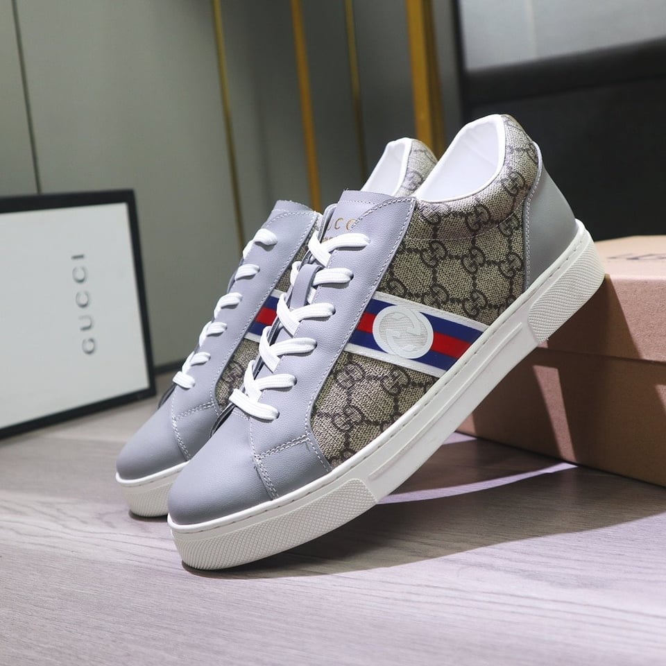 Gucci Gg Supreme Sneaker Beige Gg Blue And Orange Web view 6