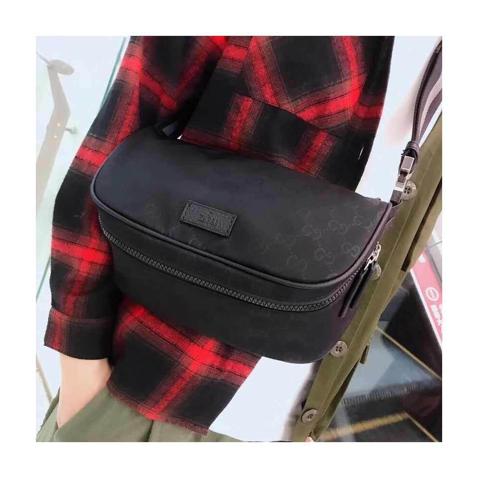 Gucci GG Guccissima Nylon Waist Crossbody Bag view 5