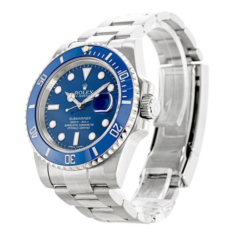 Rolex Submariner 40mm Blue Dial 116619LB “Smurf” view 3