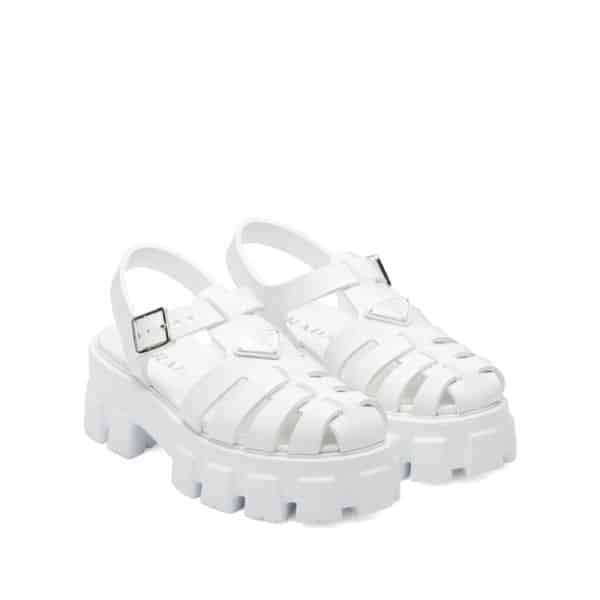 Prada Foam Rubber Sandals White 1X853M3Lkkf0009F055 view 2