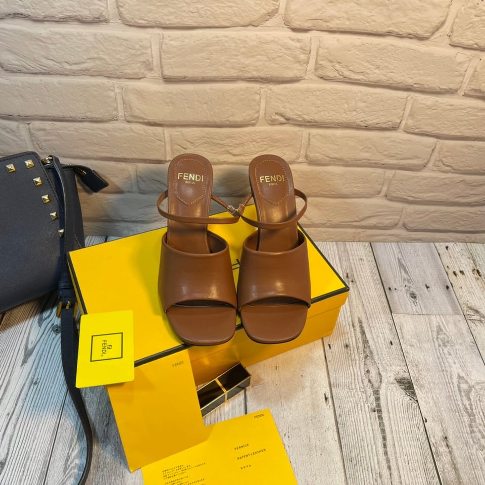Fendi First Leather High-Heeled Sandals Brown 8R8212Na7F1Gqi view 11