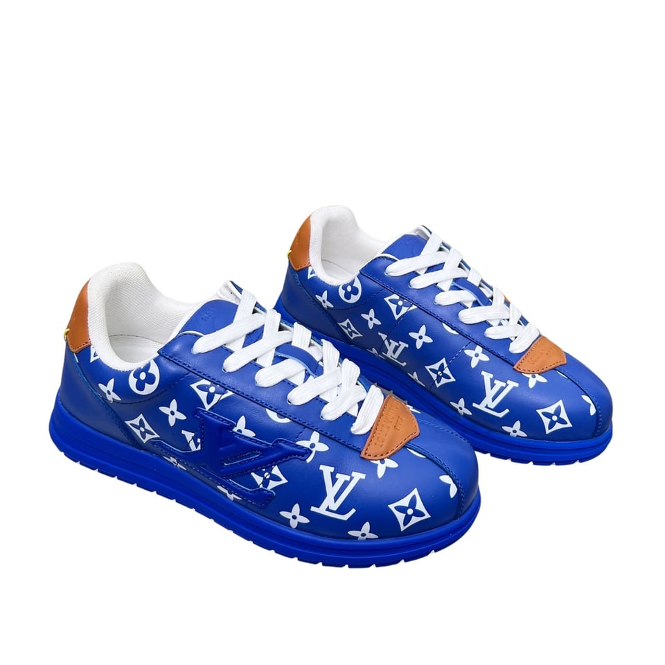 Louis Vuitton LV Trainer Sneaker Blue Monogram – Leather – Women’s Shoes view 2