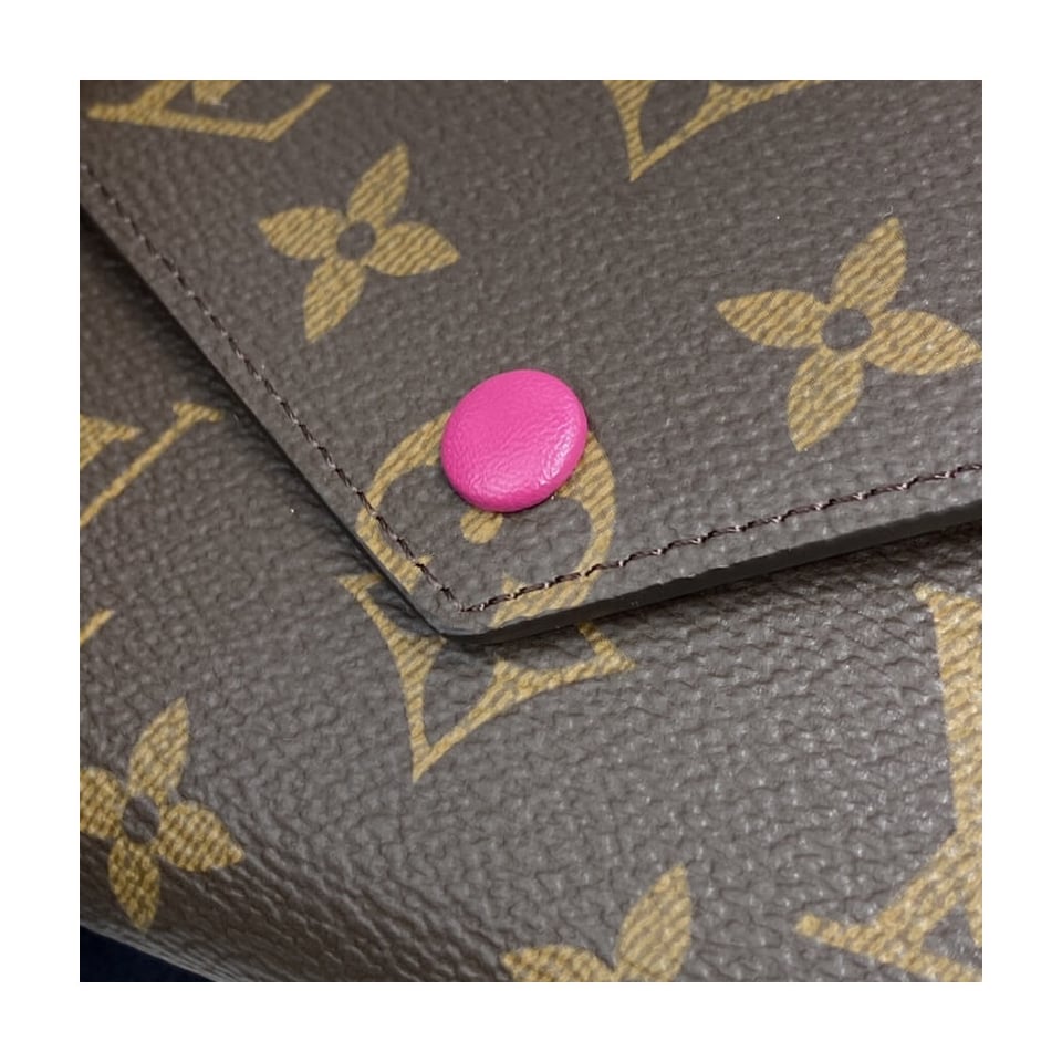 Louis Vuitton Monogram Canvas Victorine Wallet Rose Red view 6