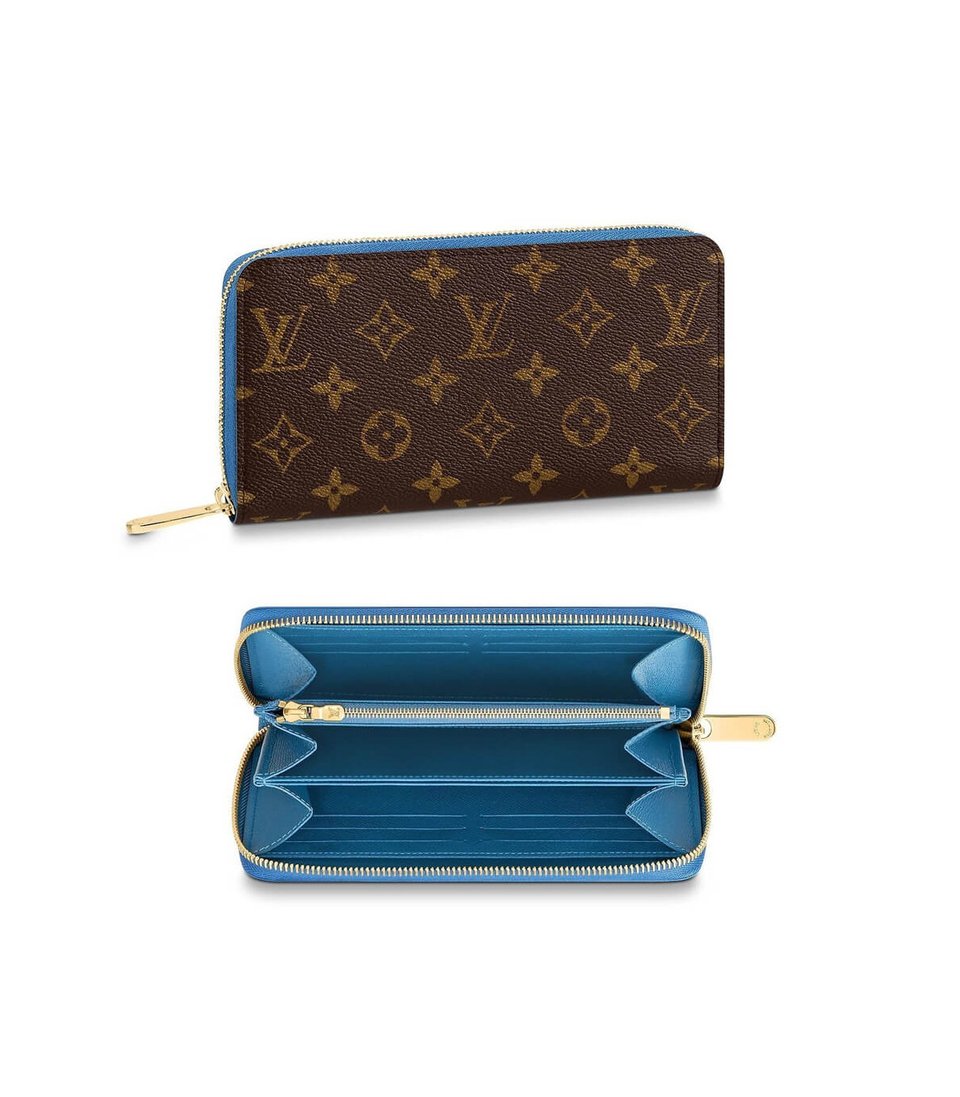 Louis Vuitton Monogram Zippy Wallet Blue
