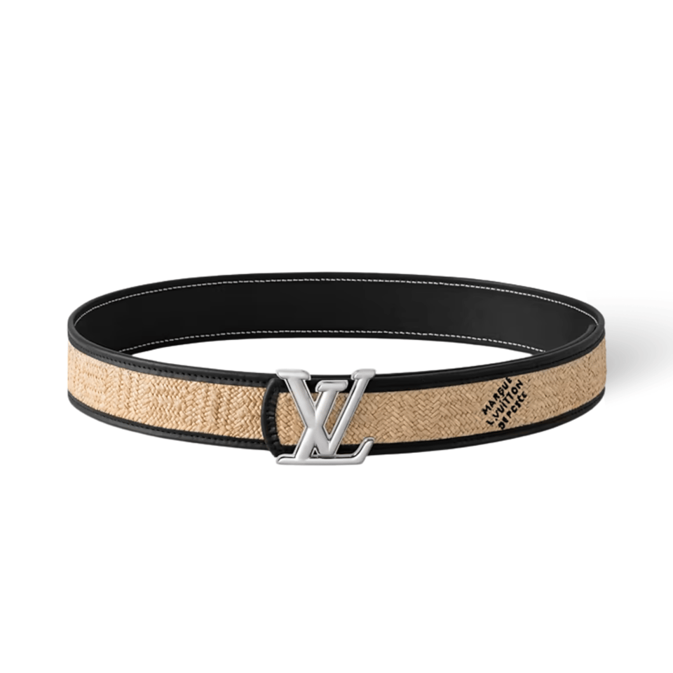 Louis Vuitton LV Dimension Raffia 40mm Reversible Men Belt M4124T