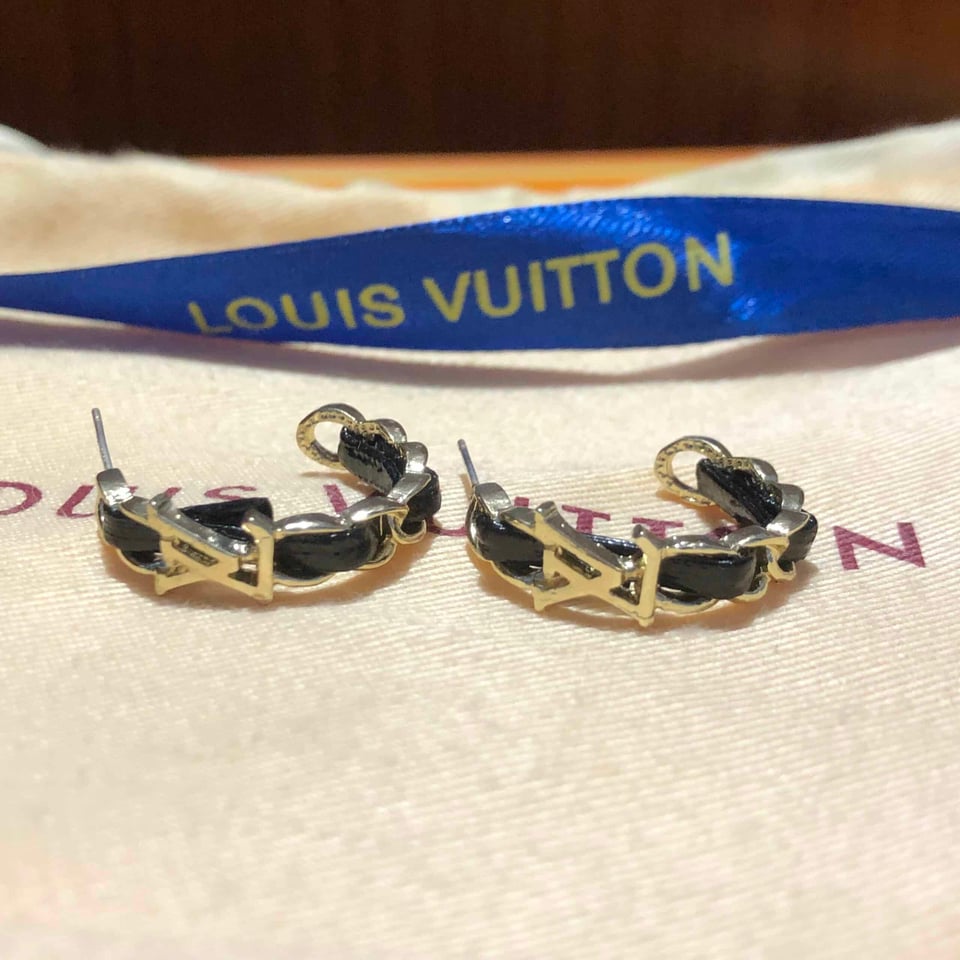 Louis Vuitton Logo Earrings view 2