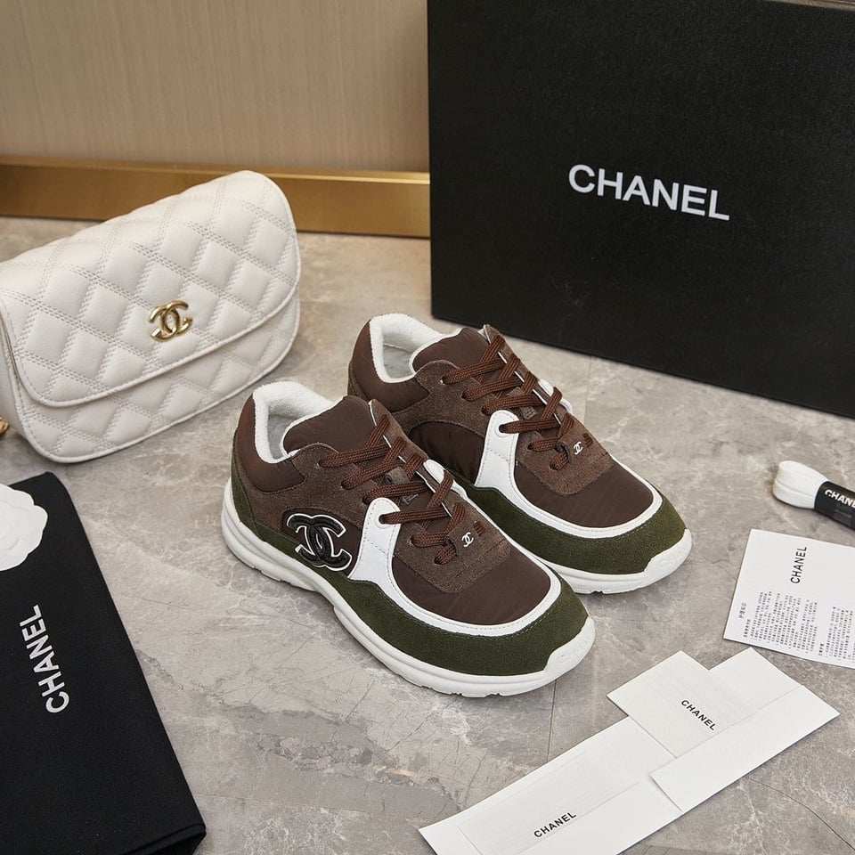Chanel Cc Suede Brown Green view 9