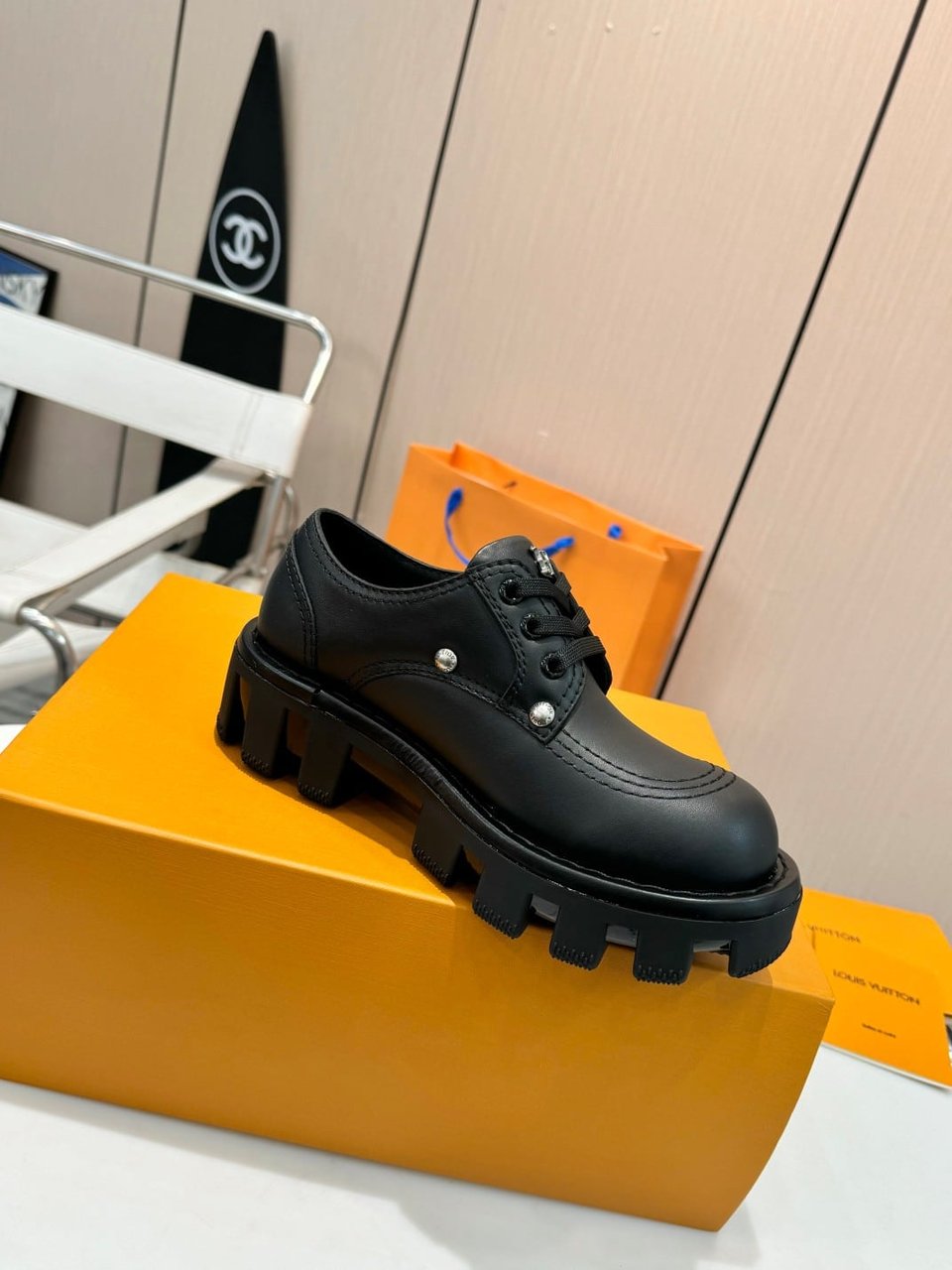 Louis Vuitton Lv Checker Derby Black 1Acn3J view 3