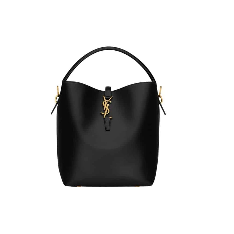 Saint Laurent Le 37 In Shiny Leather Black 25Cm view 2