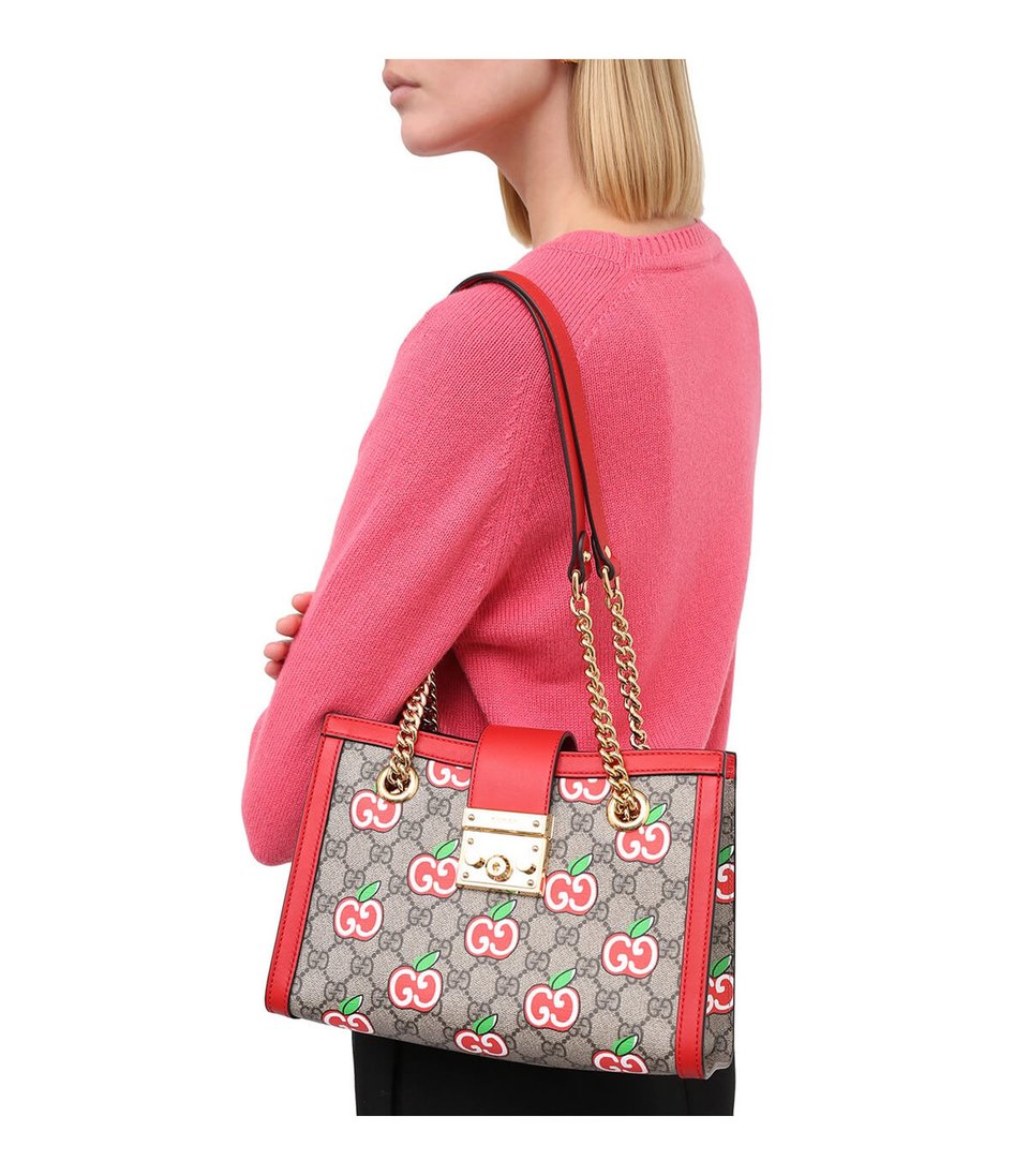 Gucci GG Apple Print Small Shoulder Bag view 4