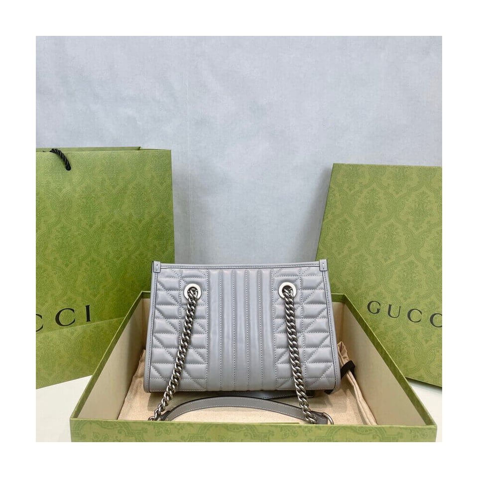Gucci GG Marmont Small Tote Bag Grey view 8