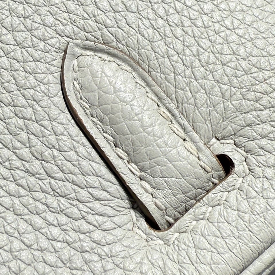 Hermes Birkin 25Cm White Togo Leather Silver Hardware 237490 view 5