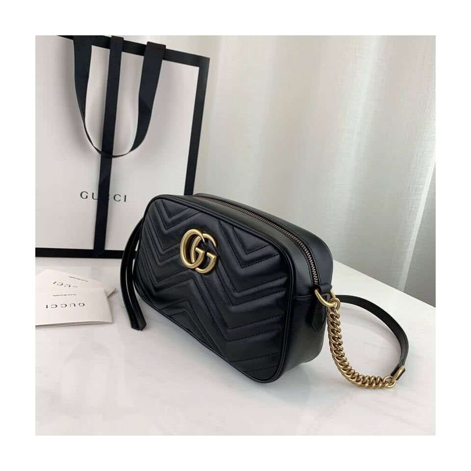 Gucci GG Marmont Small Shoulder Bag Black 24Cm view 9