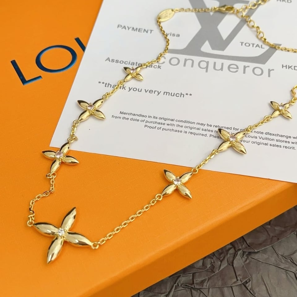 Louis Vuitton Louisette Signature Necklace Gold M01592 view 6