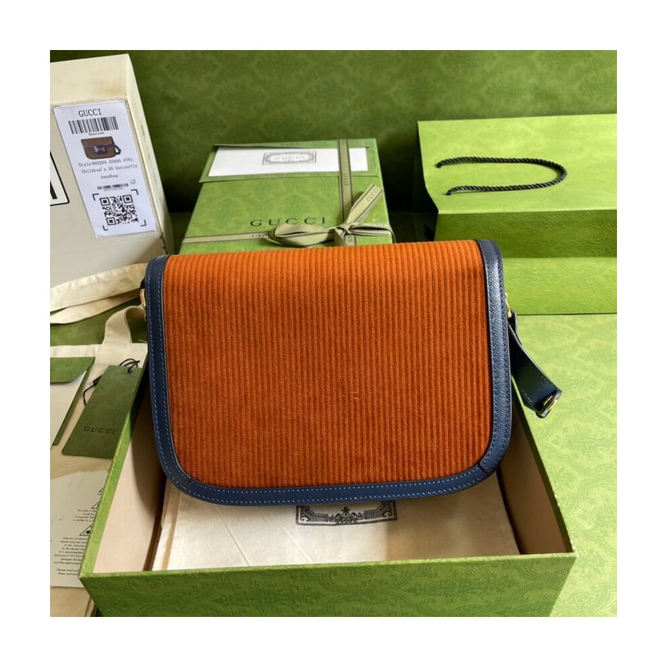 Gucci Horsebit 1955 Small Bag Brown Corduroy view 6
