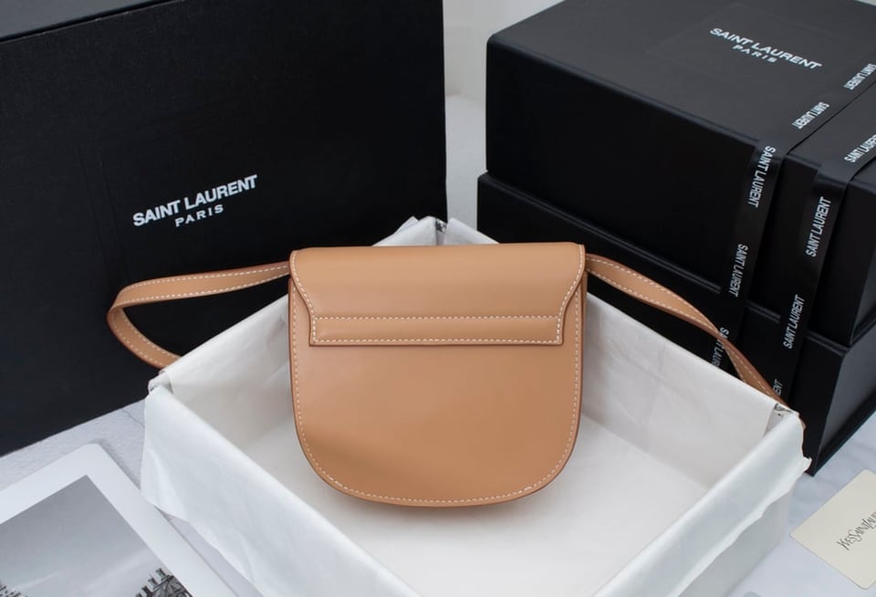 Saint Laurent Kaia Small Smooth Leather Beige view 4