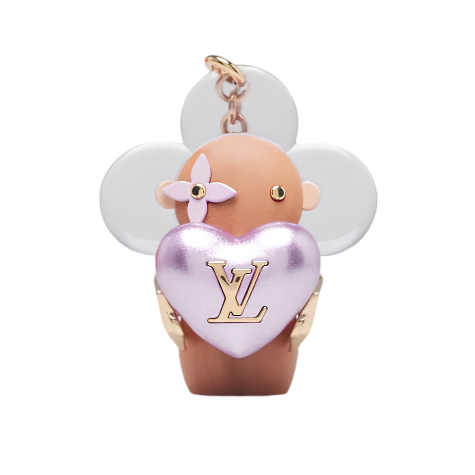 Louis Vuitton Vivienne Amour Keychain Purple Heart 14cm/5.5in
