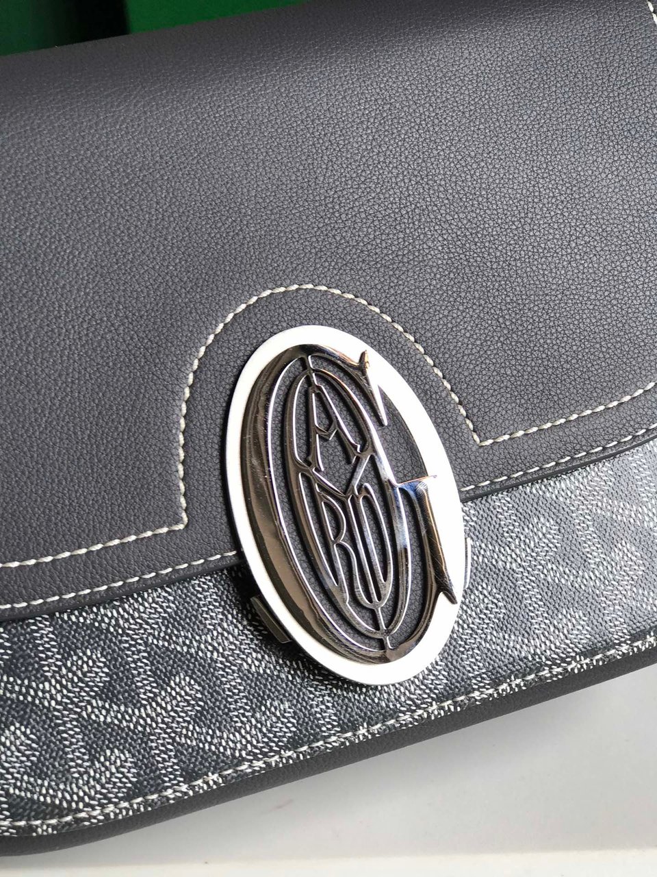 Goyard 233 Bag 25 Cm Gray Calfskin And Goyardine Canvas 25cm view 11
