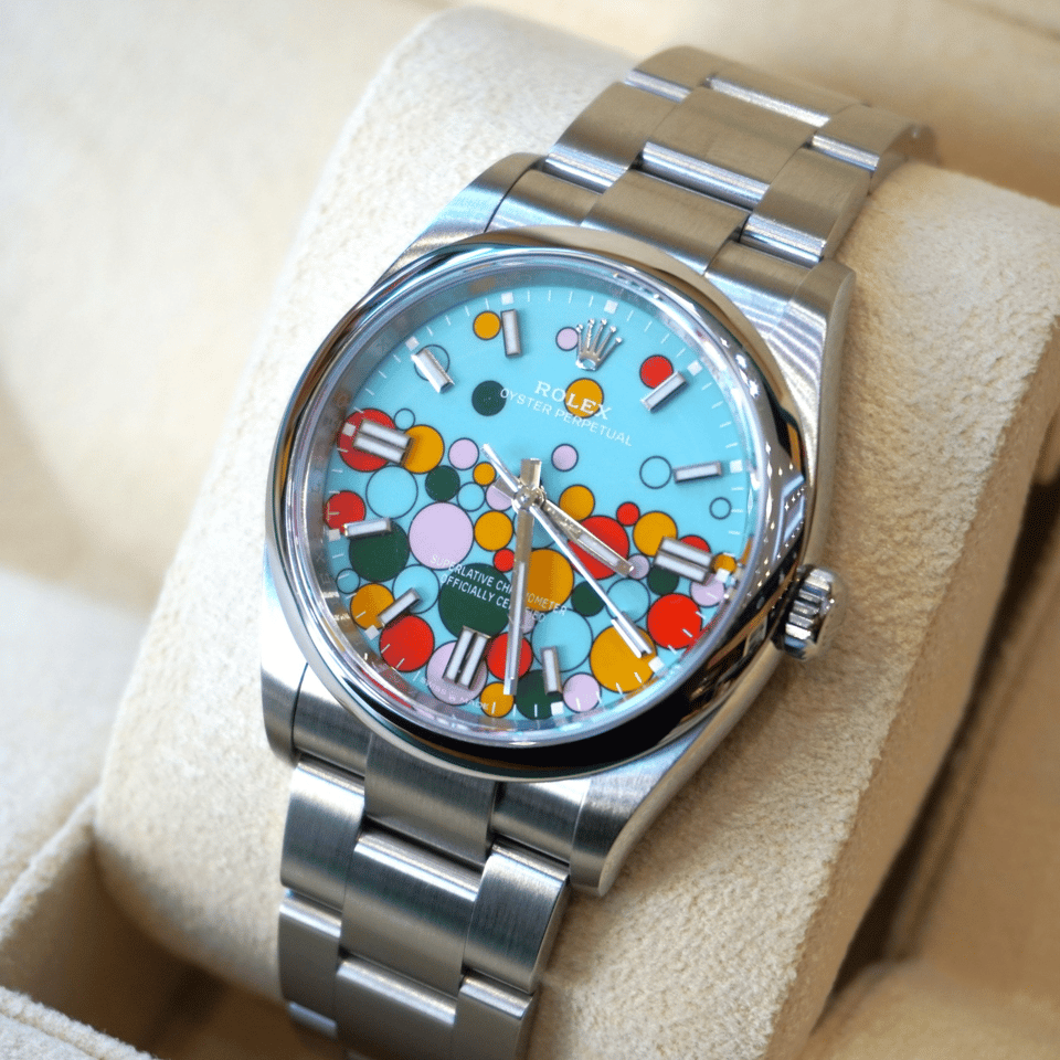 Rolex Day-Date 36 mm Turquoise Dial 126000 view 4