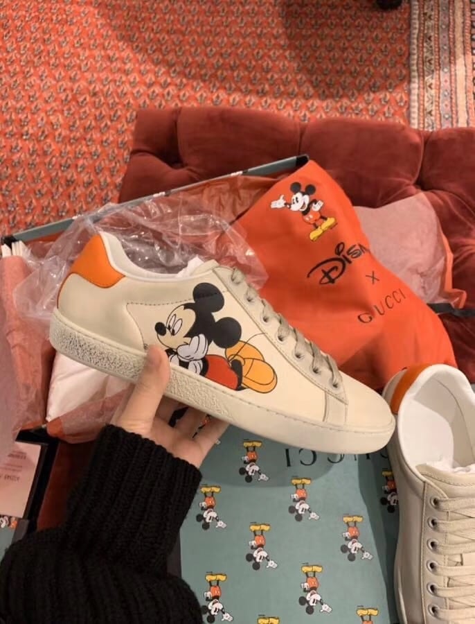 Disney x Gucci Ace Low ‘Mickey Mouse Ivory’ 60369-AYO70-9591 view 10