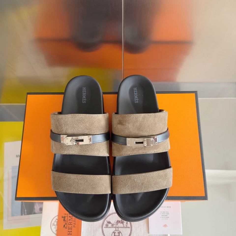 Hermes Jackson Sandal Étoupe Color Goatskin H242952ZHX3390 view 7