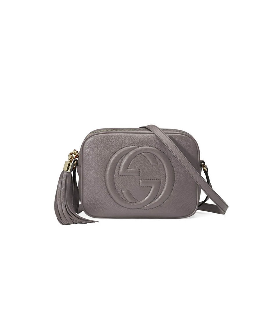 Gucci Soho Small Leather Disco Bag Grey view 2