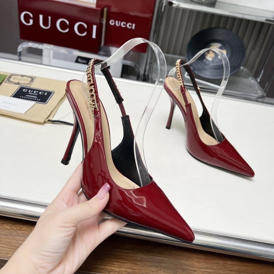Gucci Signoria Slingback Pump In Rosso Ancora Red 783821 Bnc80 6207 view 3