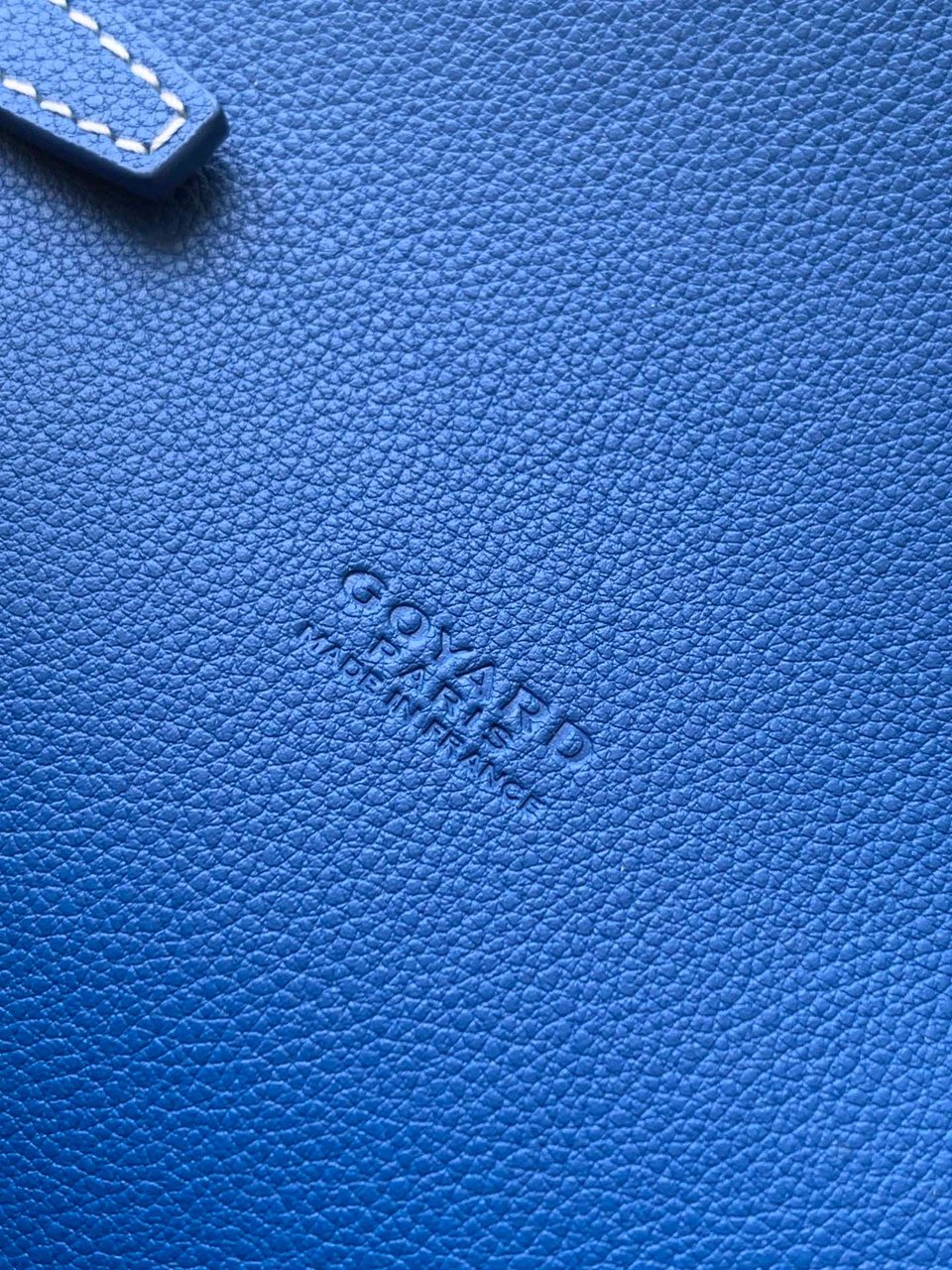 Goyard Chypre Wallet-Pouch 21 Cm Sapphire Blue Goyardine Canvas And Calfskin view 4