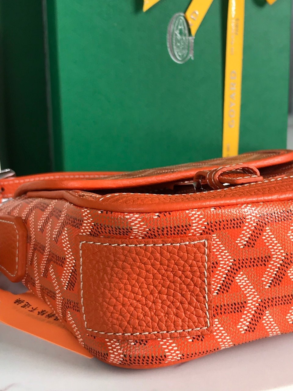 Goyard Grand Bleu 16 Cm Orange Goyardine Canvas And Lambskin view 6