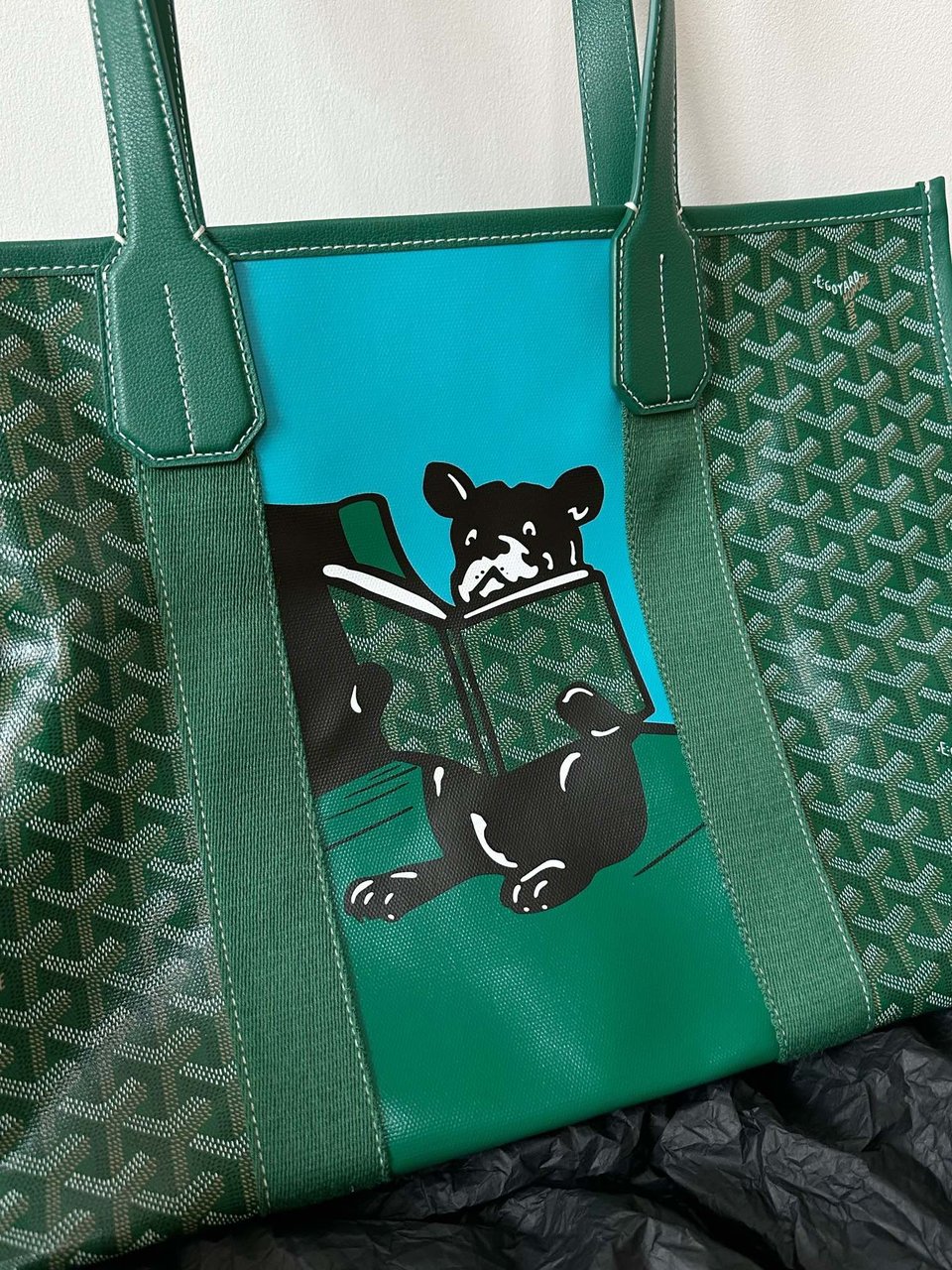 Goyard Goya Villette Tote 45Cm Green Canvas view 5