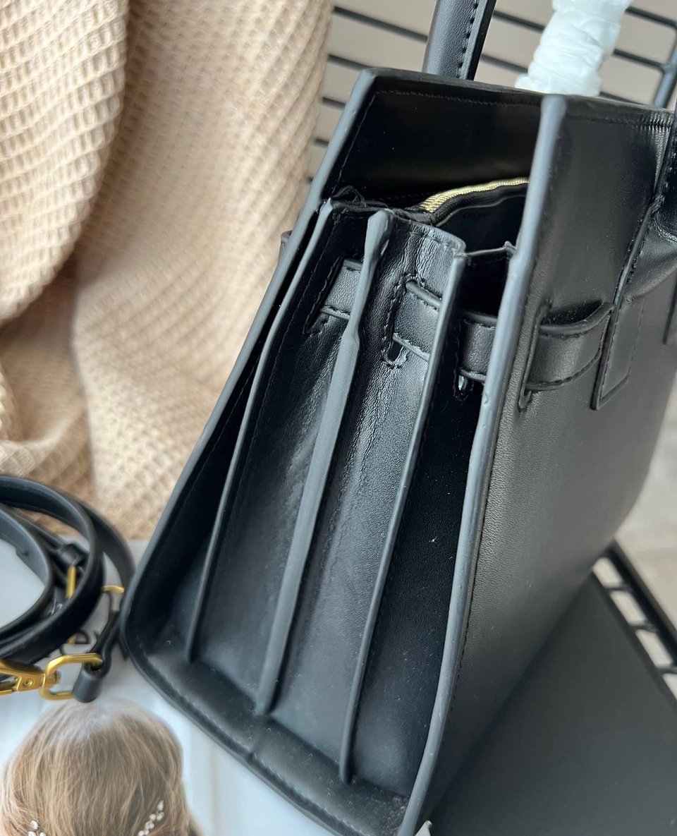 Saint Laurent Sac De Jour Supple Baby In Grained Leather 32Cm Black view 7
