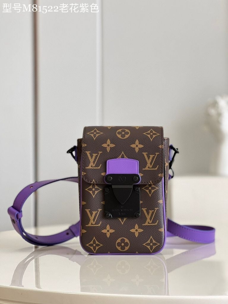 Louis Vuitton S-Lock Vertical Wearable Wallet Monogram Macassar Purple For Men view 3