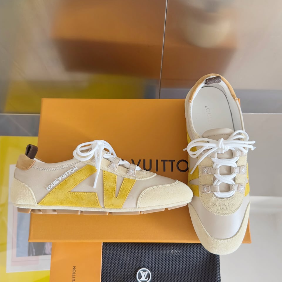 Louis Vuitton Sneakerina Yellow Beige – Women’s Ballet-Inspired Slim Sneakers view 10